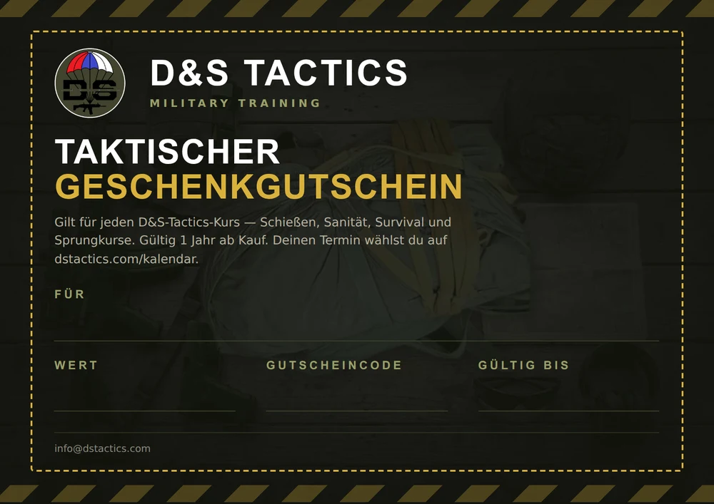 Taktischer Geschenkgutschein von D&S Tactics